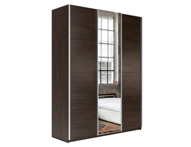 Шкаф-купе Прайм з-х дверный (ЛДСП, зеркало), Венге