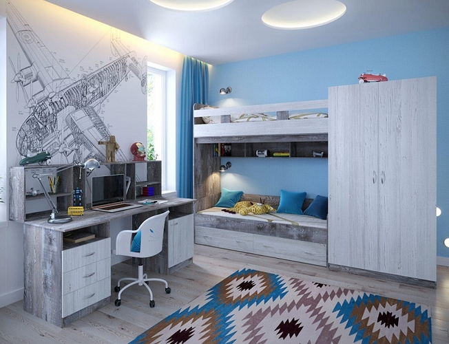 Стол письменный Юта в интерьере