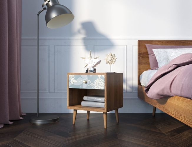 Тумбочка Berber с открытой полкой 39 принт (Арт BB33/Print_39)