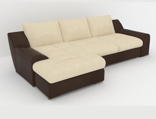 Диван угловой Чикаго Cometa Dark Brown / Саванна милк