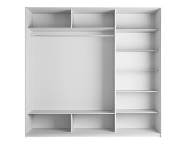 Шкаф-купе Прайм з-х дверный (ЛДСП), Белый снег