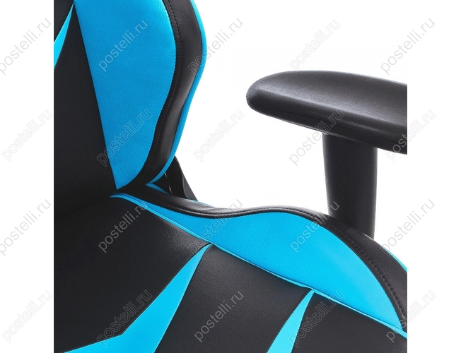 Игровое кресло Racer черное/голубое (Арт. 1856)