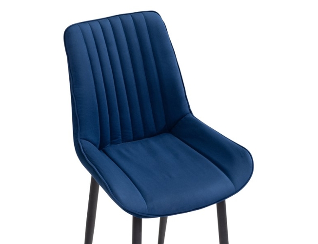 Стул на металлокаркасе Седа велюр синий/черный (Арт.502096)
