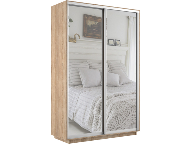 Шкаф-купе Экспресс 2-х дверный (Зеркало), Сонома