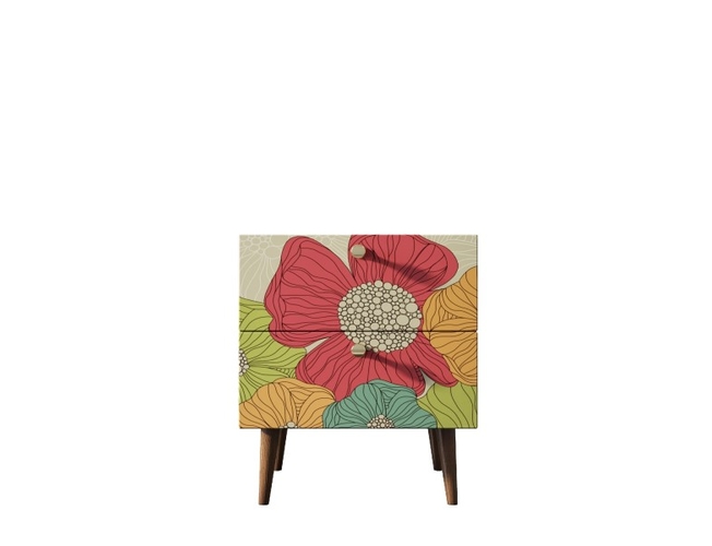 Тумбочка Berber с двумя ящиками 05 принт (Арт BB03/Print_05)