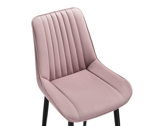 Стул на металлокаркасе Седа розовый/черный (Арт.502098)