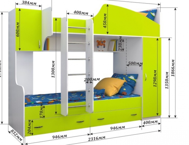 Кровать двухъярусная Ярофф Москва