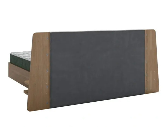 Парящая кровать FlyWood с полками (береза)