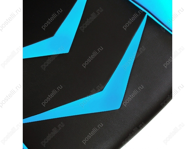 Игровое кресло Racer черное/голубое (Арт. 1856)