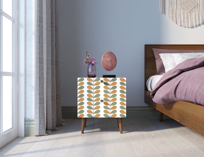 Тумбочка Berber с двумя ящиками 23 принт (Арт BB03/Print_23)