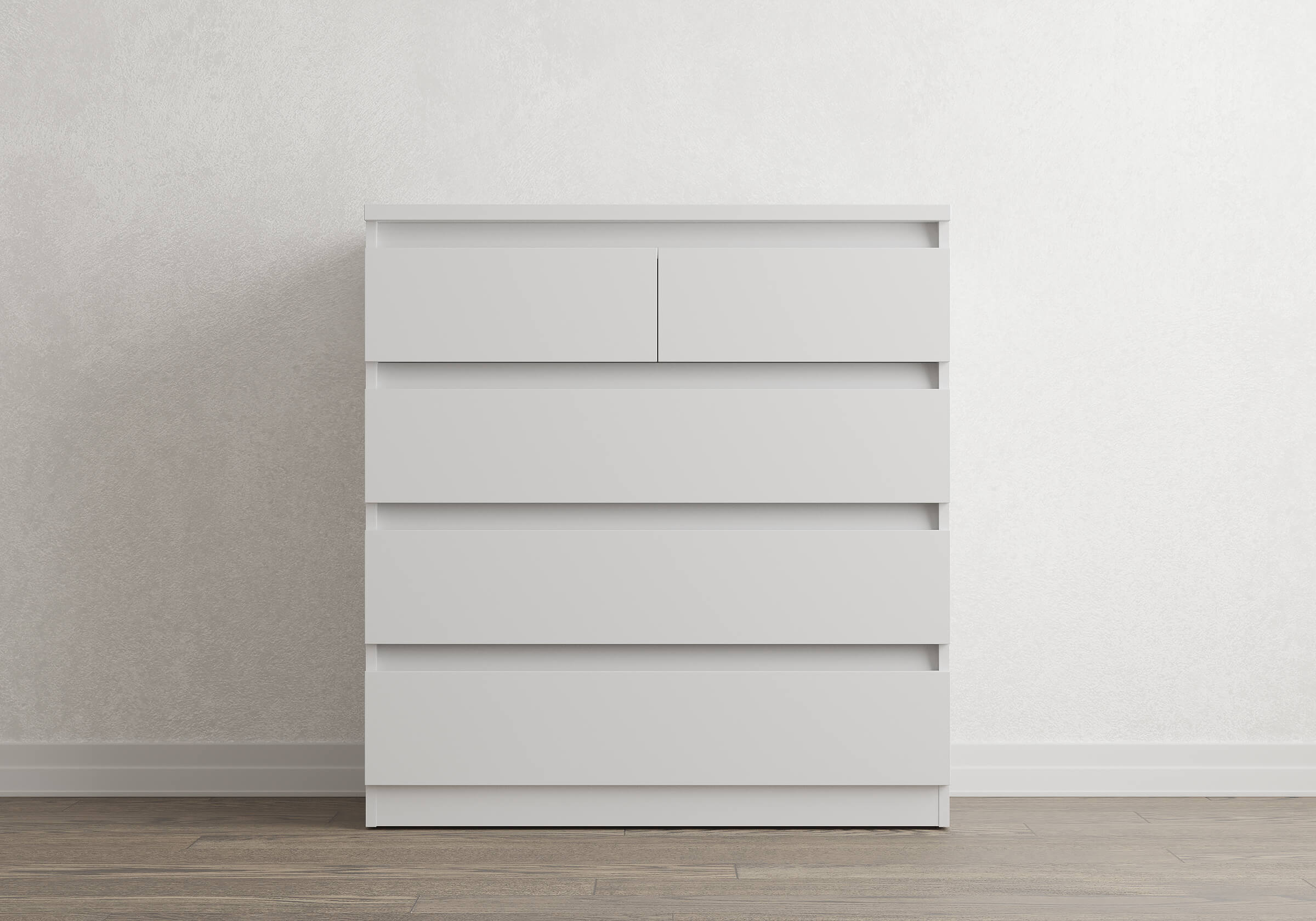 Белый комод Aksel 5 ящиков