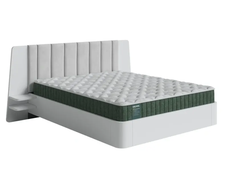 Парящая кровать FlyWood с полками (береза)